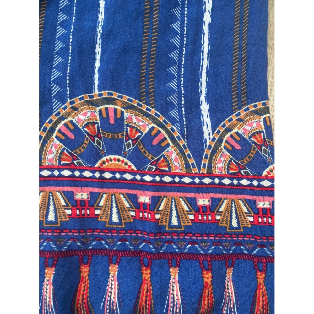 Flying Tomato Anthropologie Blue Boho Tie Front‎ Wide Leg Jumpsuit Small - Picture 2 of 8